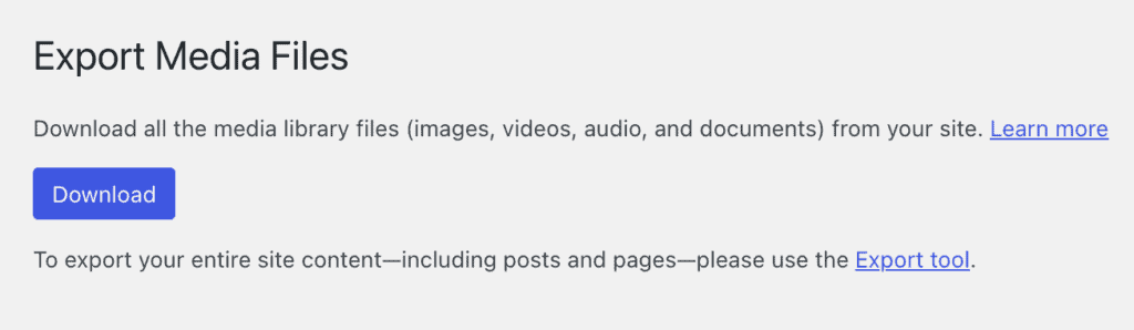 Download media files